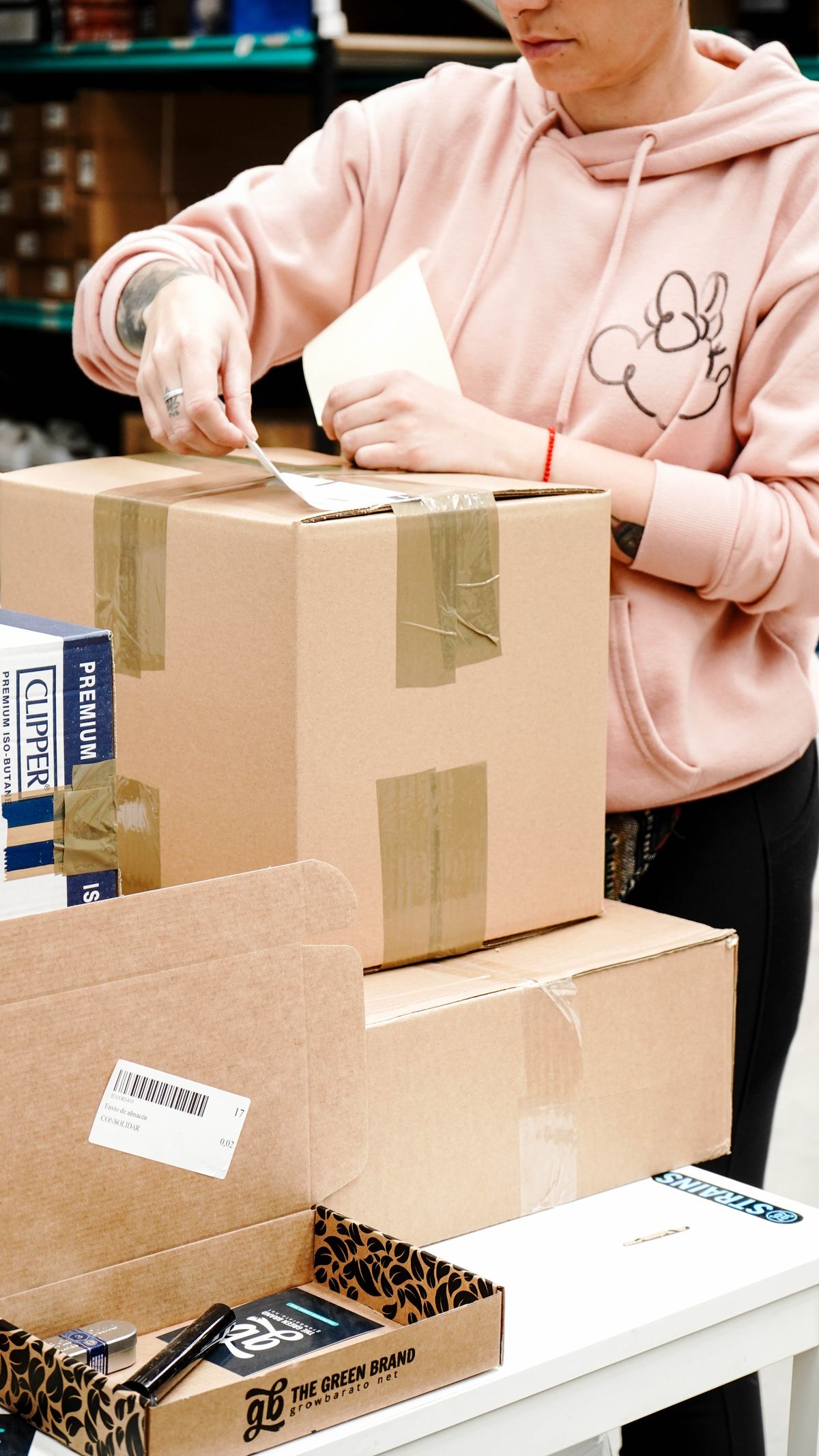 Packing orders for shipment in a warehouse